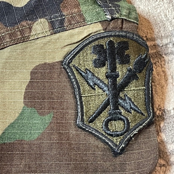 Vintage 1970s US Army Woodland Camo BDU Jacket Pants Set Mens USGI ECWCS - SMALL - Picture 6 of 16